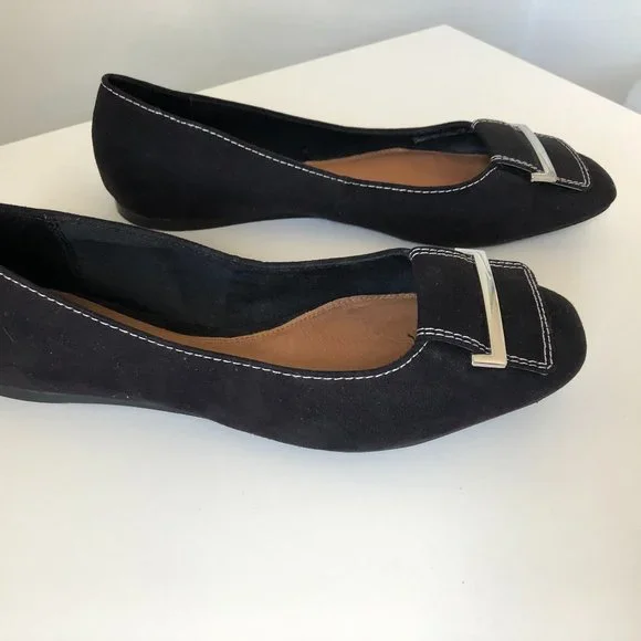 Next Black Flats Size 7 - Picture 2 of 5